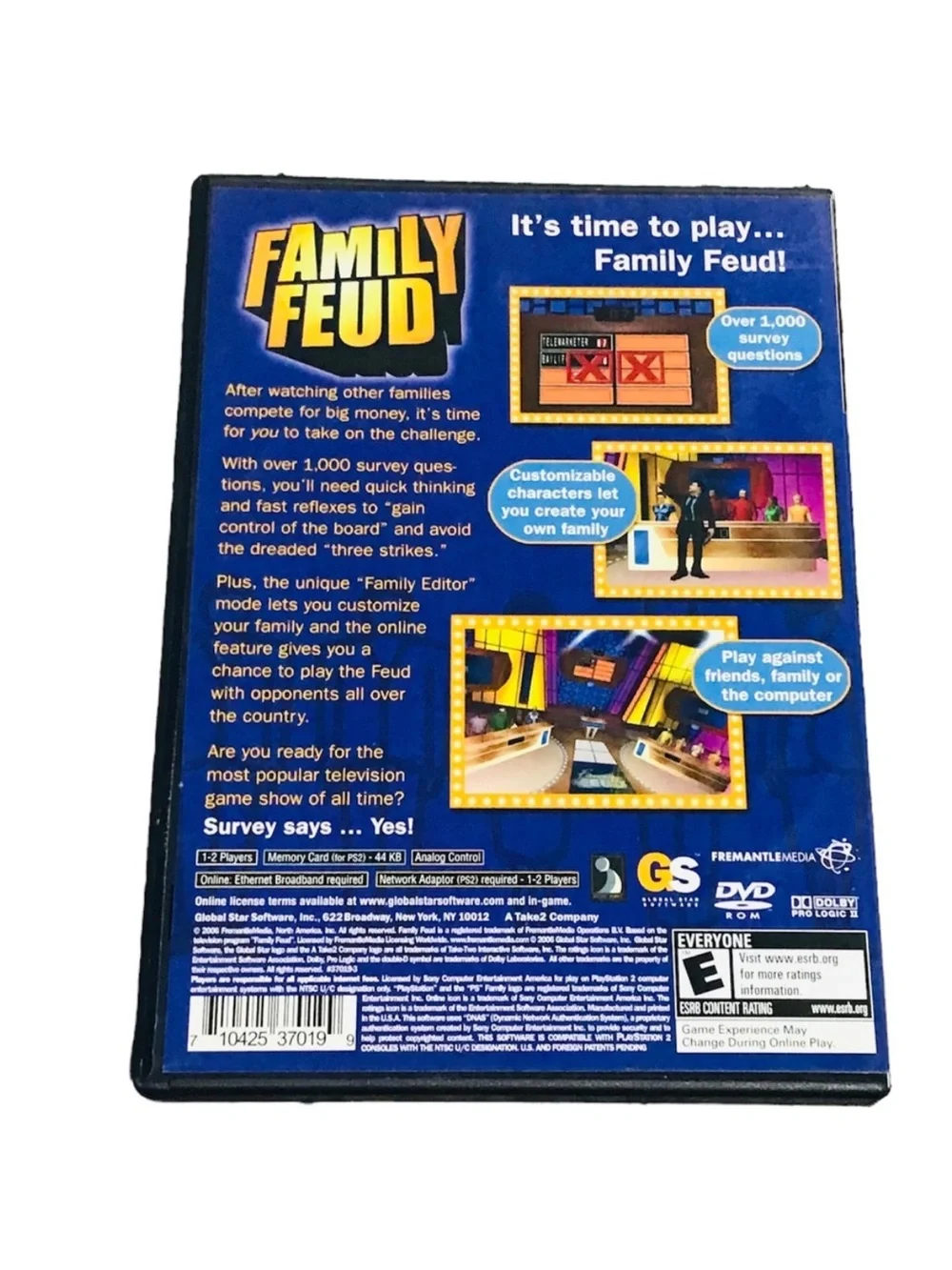 PlayStation 2 PS2 Family Feud Video Game